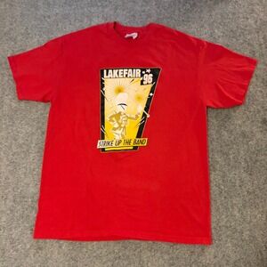 Vintage 90s LakeFair 1996 Marching Band Concert Music Festival T Shirt Adult Lg